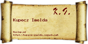 Kupecz Imelda névjegykártya